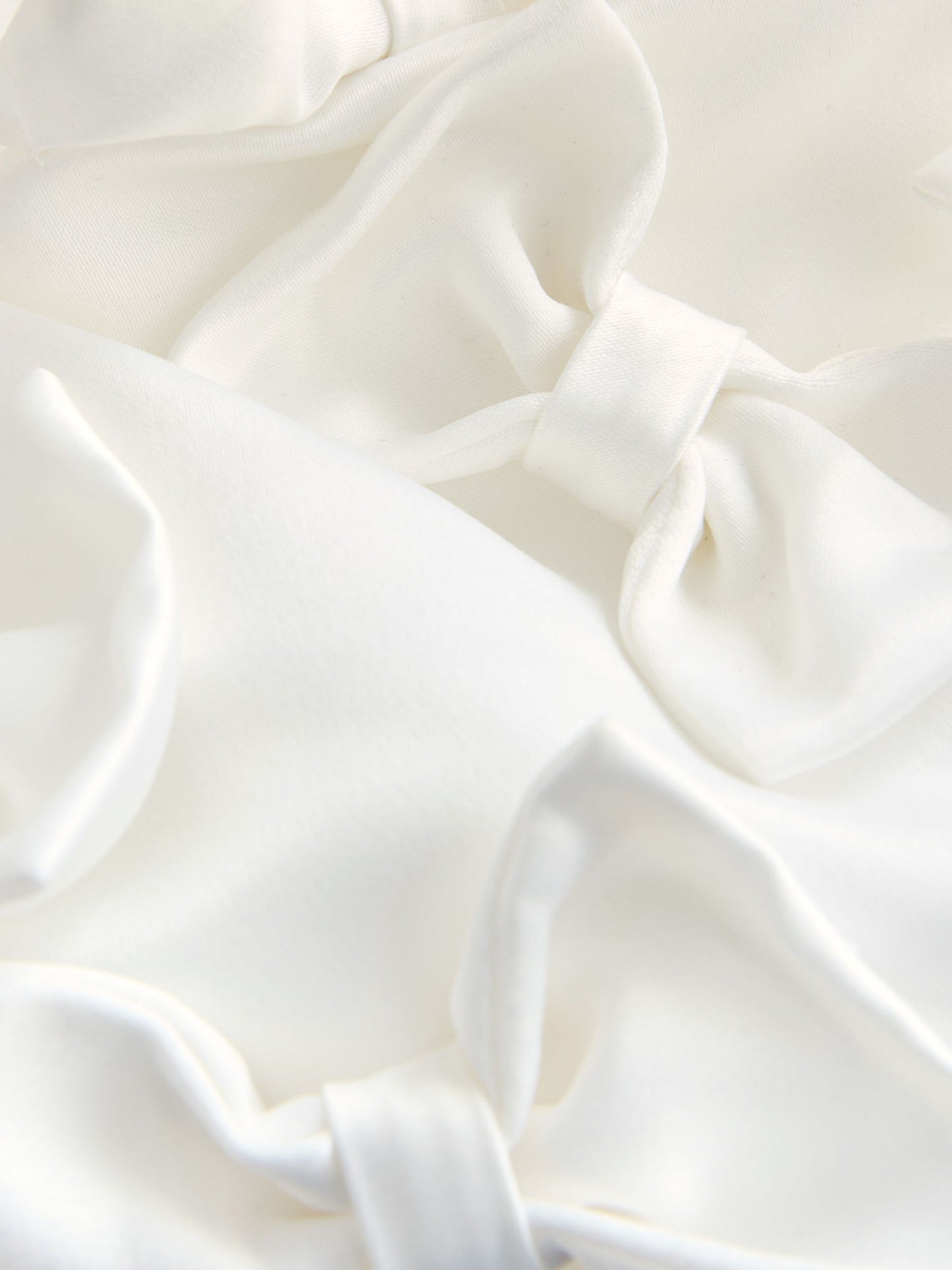 Baker by Ted Baker White Satin Bow Puff SLeeve Occasion Dress image 10