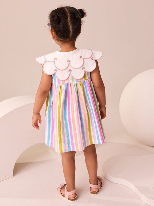 Rainbow Collared Summer Dress (3mths-7yrs)