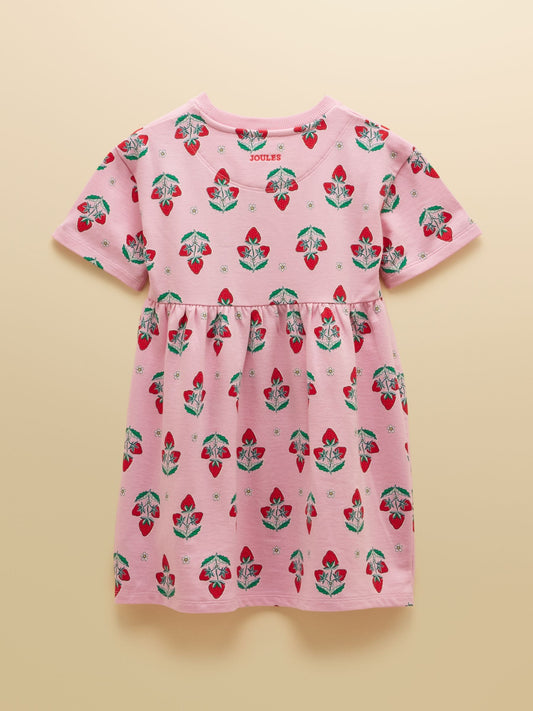 Joules Girls' Emma Pink Short Sleeve Sweater Dress image 2