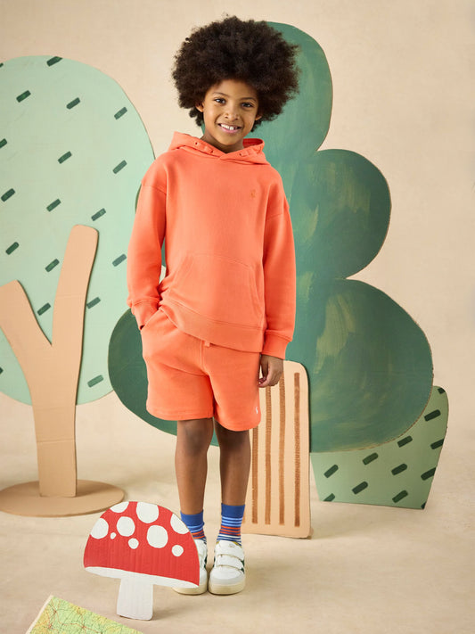 Joules Kids' Sundaze Orange Loopback Sweat Shorts image 2