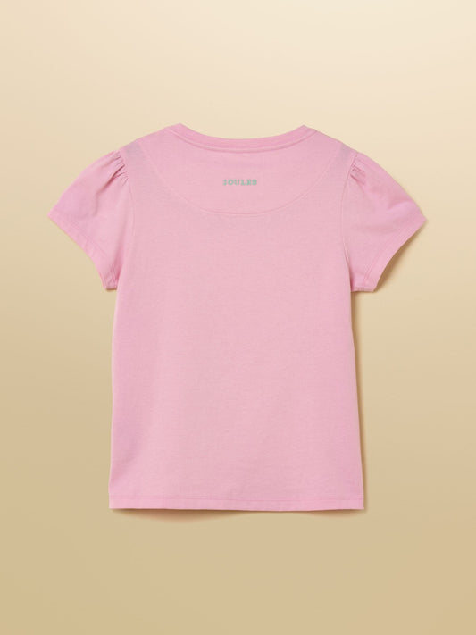 Dsiney Kidz - Joules Girls' Let's Go Pink Cotton Short Sleeve T-Shirt image 2