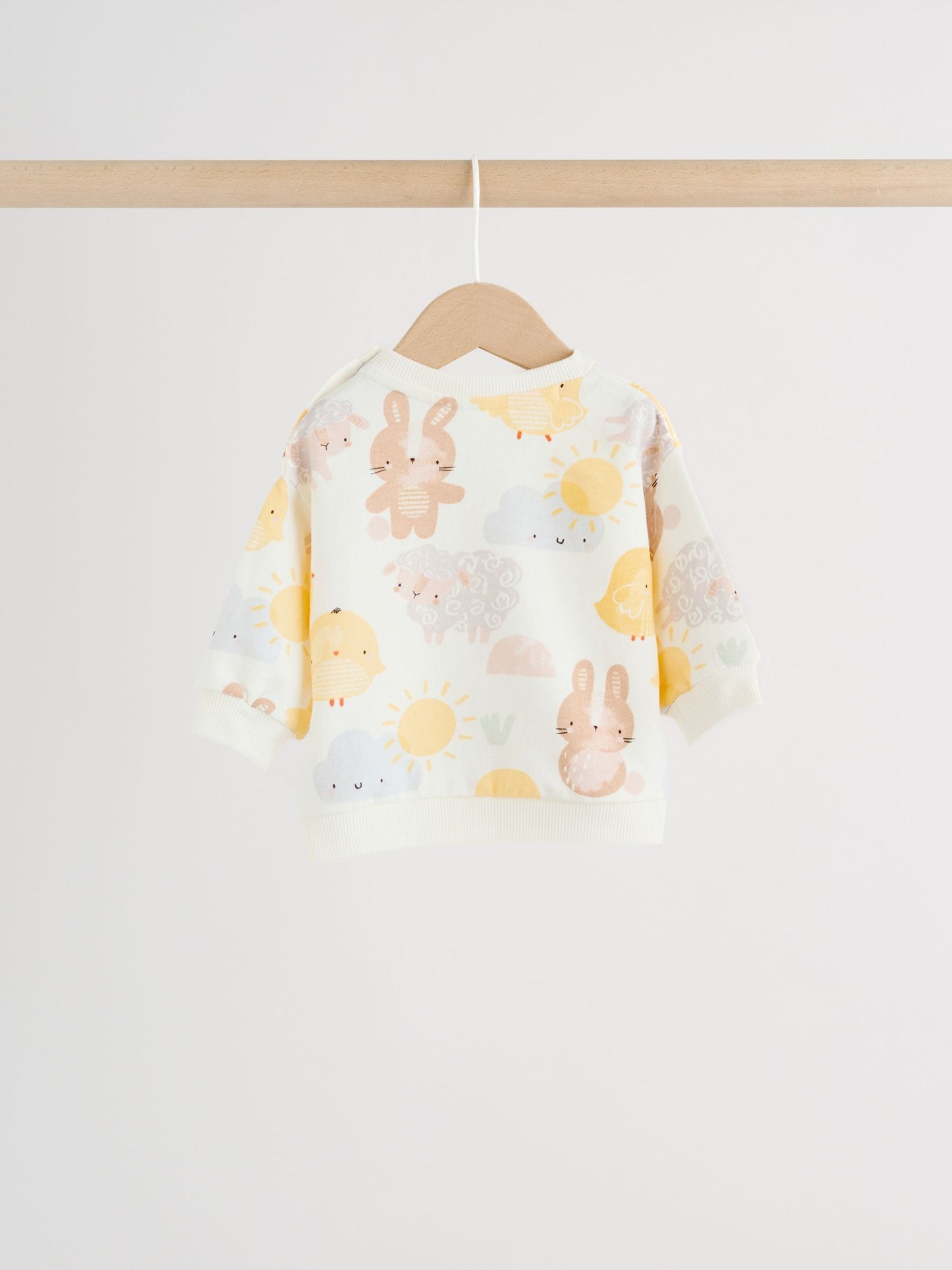White Bunny Character Print Easter Sweat and Leggings Baby Set (0mths-2yrs) image 7