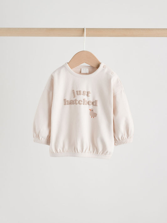 Neutral Just Hatched Baby Sweat and Leggings Set (0mths-2yrs) image 2