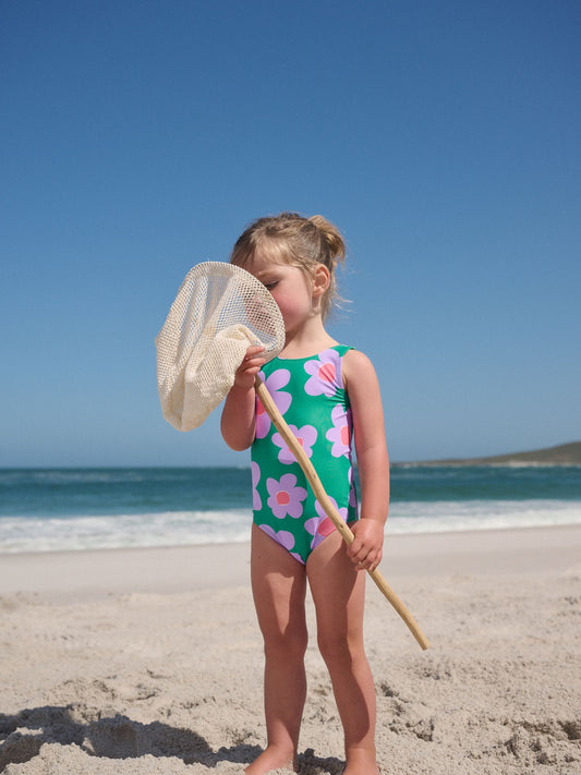 Dsiney Kidz - Green Stampy Floral Swimsuit (3mths-10yrs) image 2