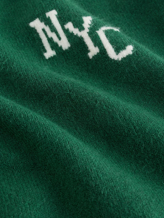 Dark Green NYC Knitted Crew Neck Jumper and Joggers Set (3mths-7yrs) image 3