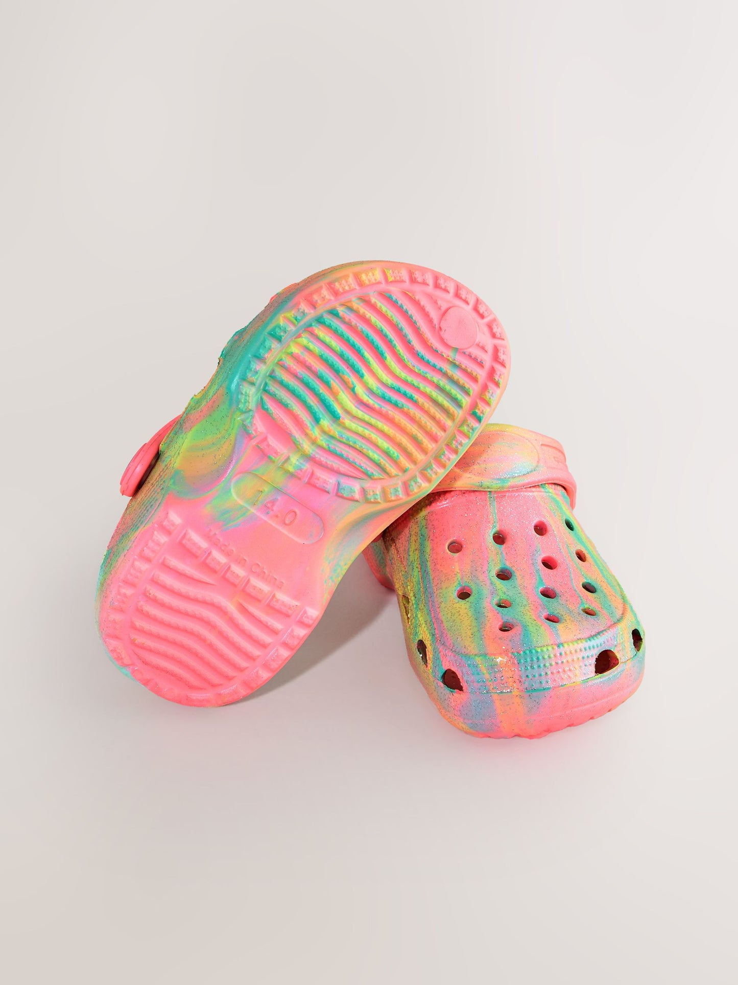 Pink Marble Glitter Clogs image 5