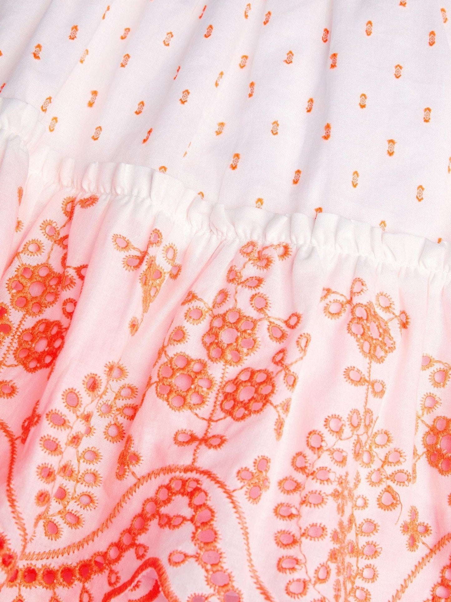 Monsoon Orange Baby Broderie Tiered Sundress image 3