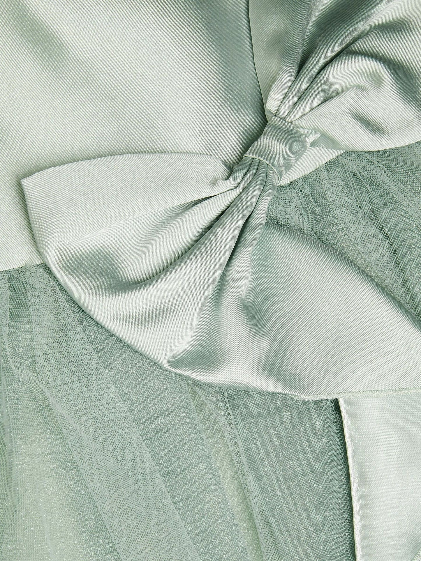 Monsoon Green Waterfall Bow Tulle Dress image 3