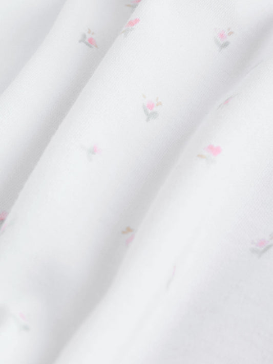 White/Pink Collar Baby Sleepsuits 3 Pack image 3