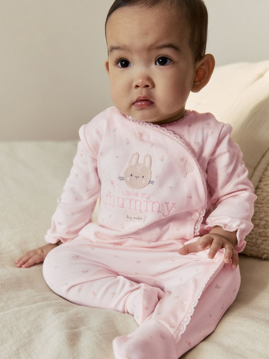 Pink Mummy Family Baby Sleepsuit (0-2yrs) image 2