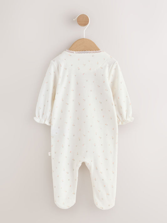 Ecru White Daddy Family Baby Sleepsuit (0-2yrs) image 2
