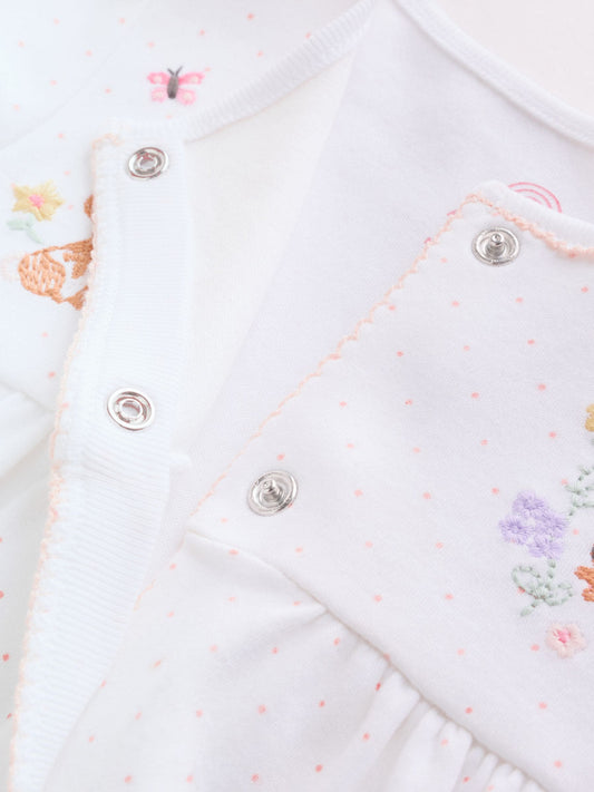 Pink Baby Bunny Sleepsuits 3 Pack (0-2yrs) image 3