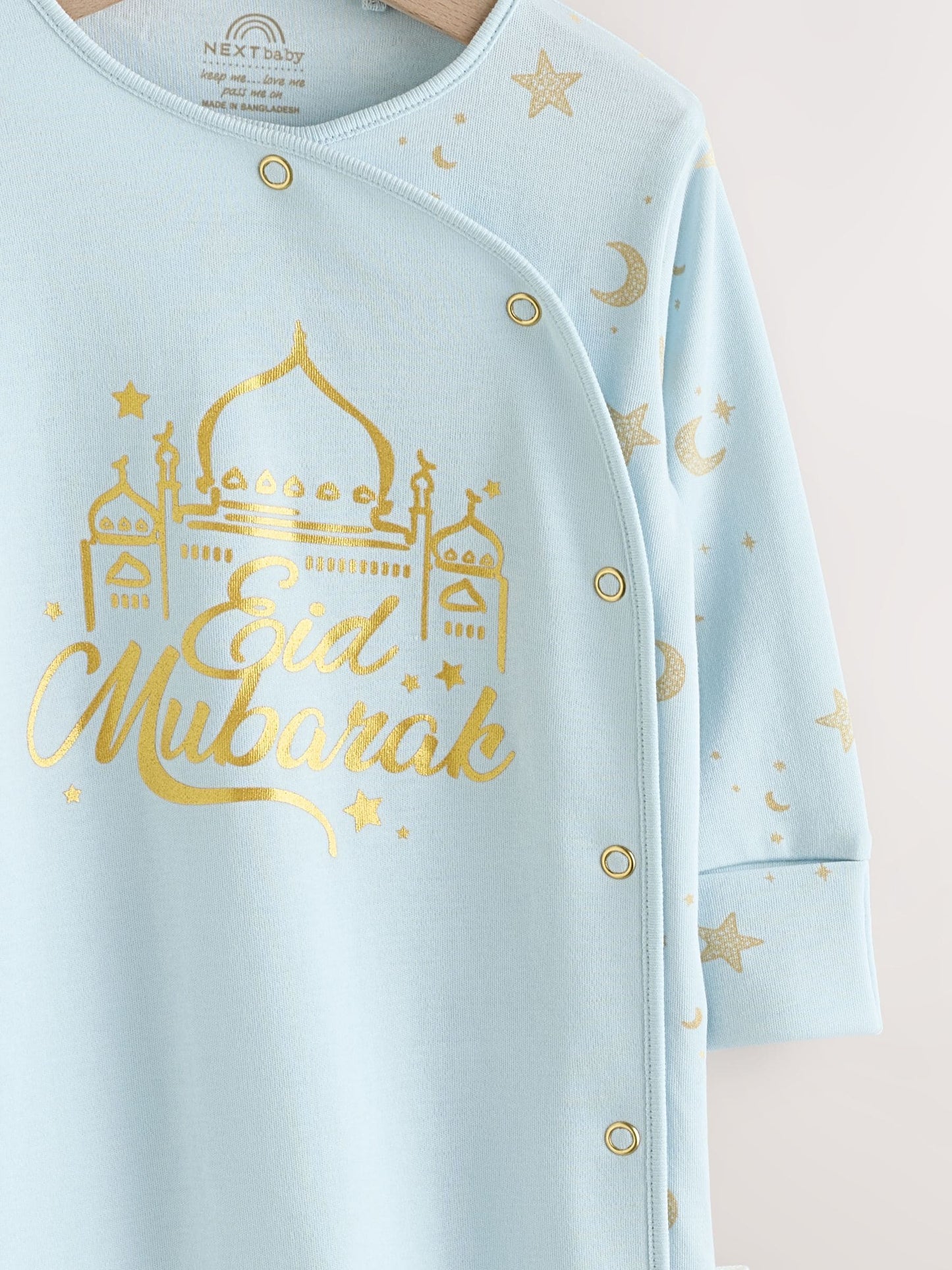 Blue EID Baby Sleepsuit (0mths-2yrs) image 8