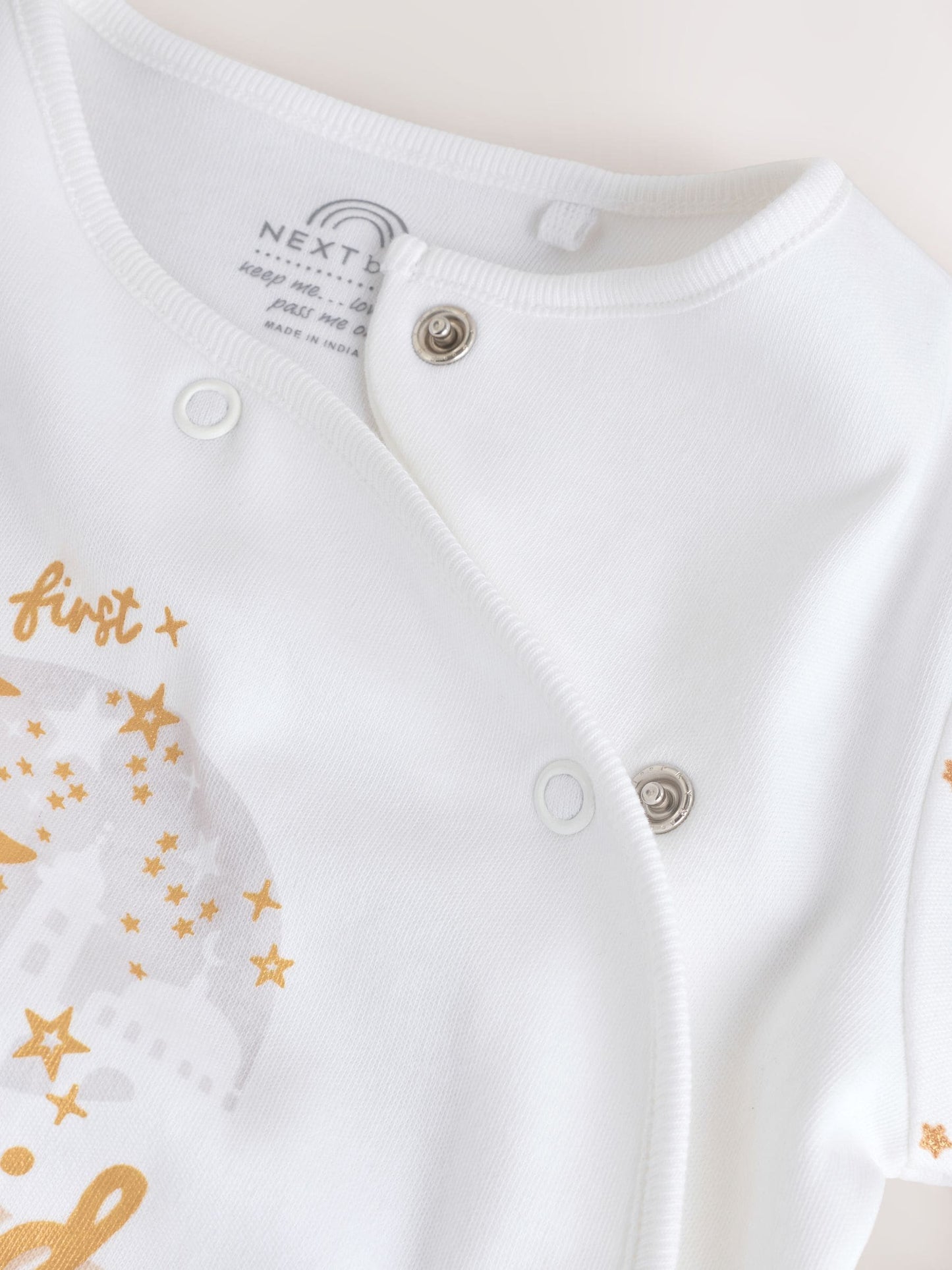 White My First EID Baby Sleepsuit (0mths-2yrs) image 6