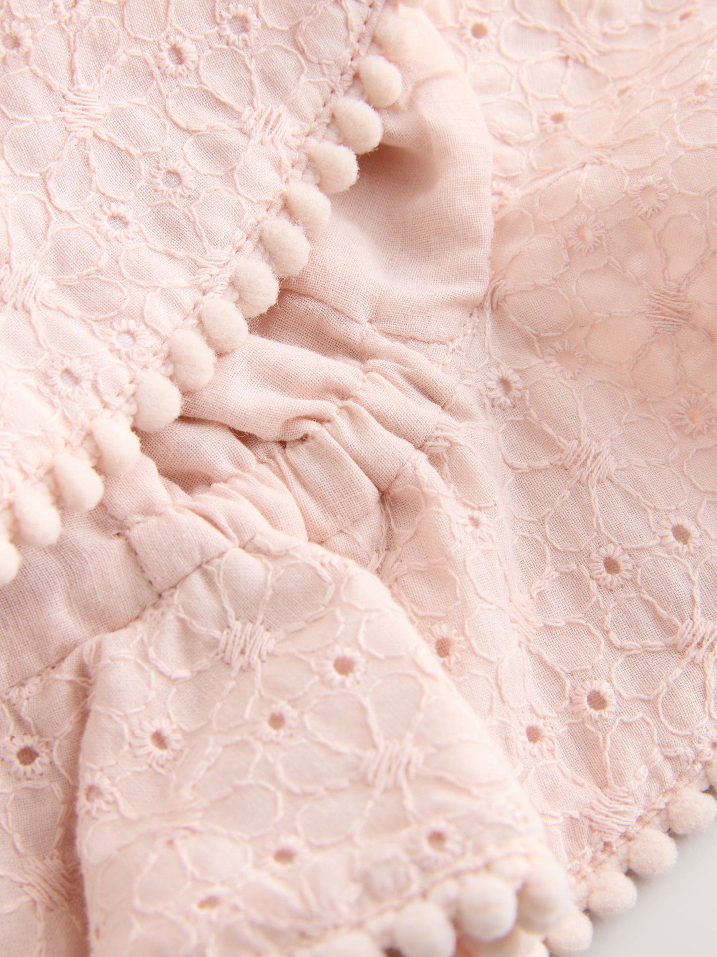 Pink and White Broderie 2pk Baby Bucket Hat image 5