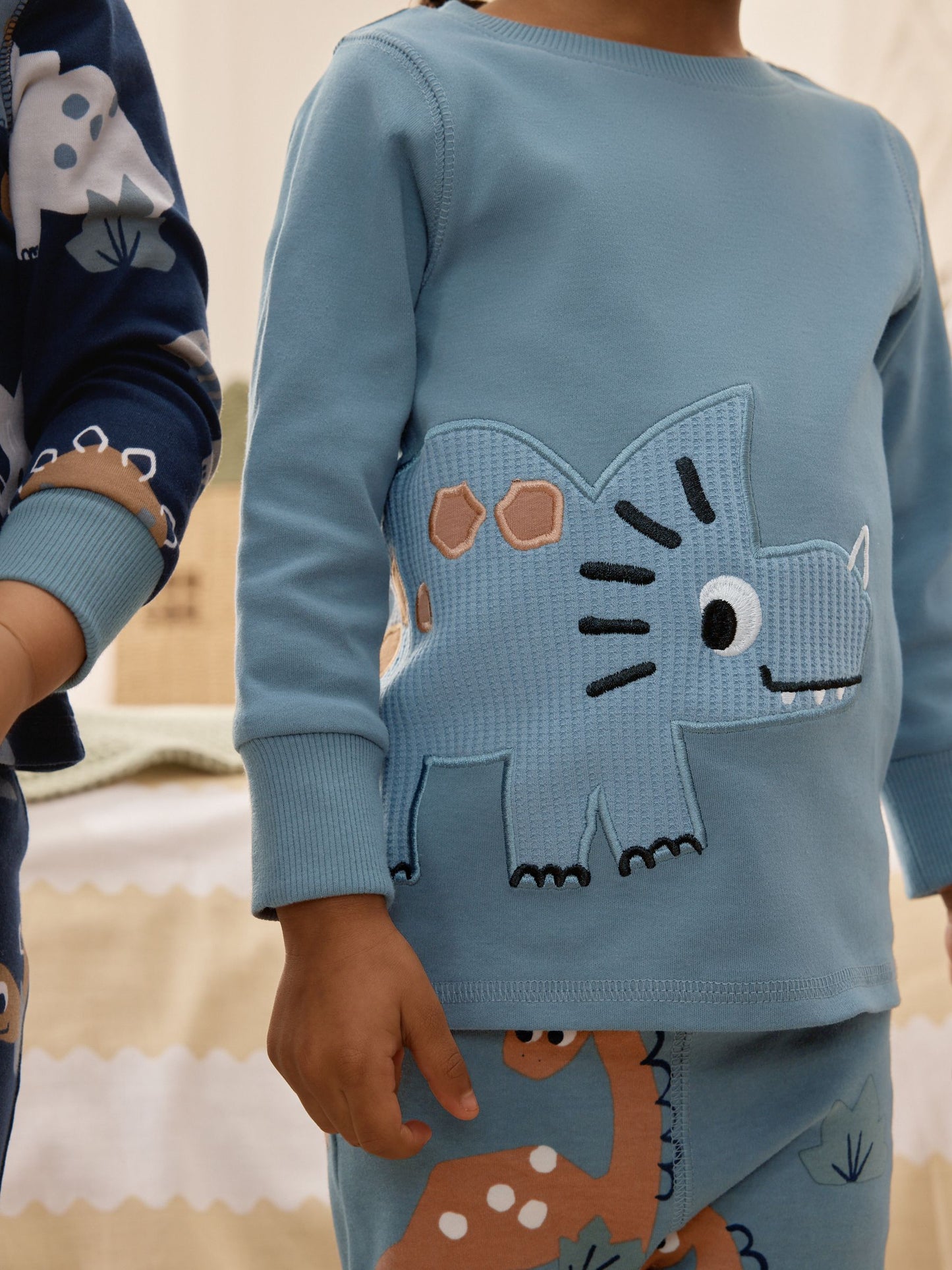 Navy/Grey Dinosaur Snuggle Pyjamas 3 Pack (9mths-8yrs) image 9