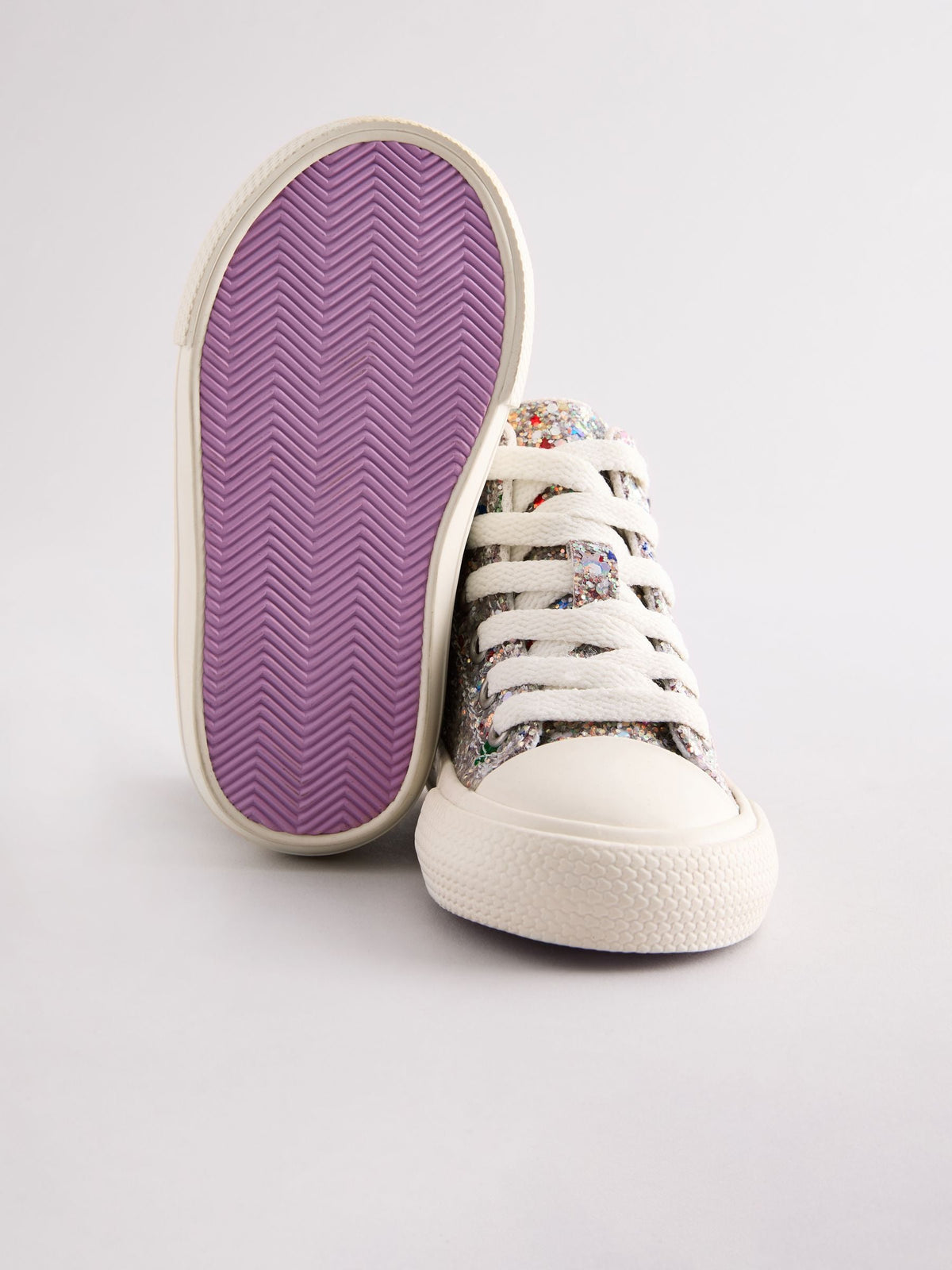 Dsiney Kidz - Multi Glitter Wide Fit (G) High Top Trainers image 5