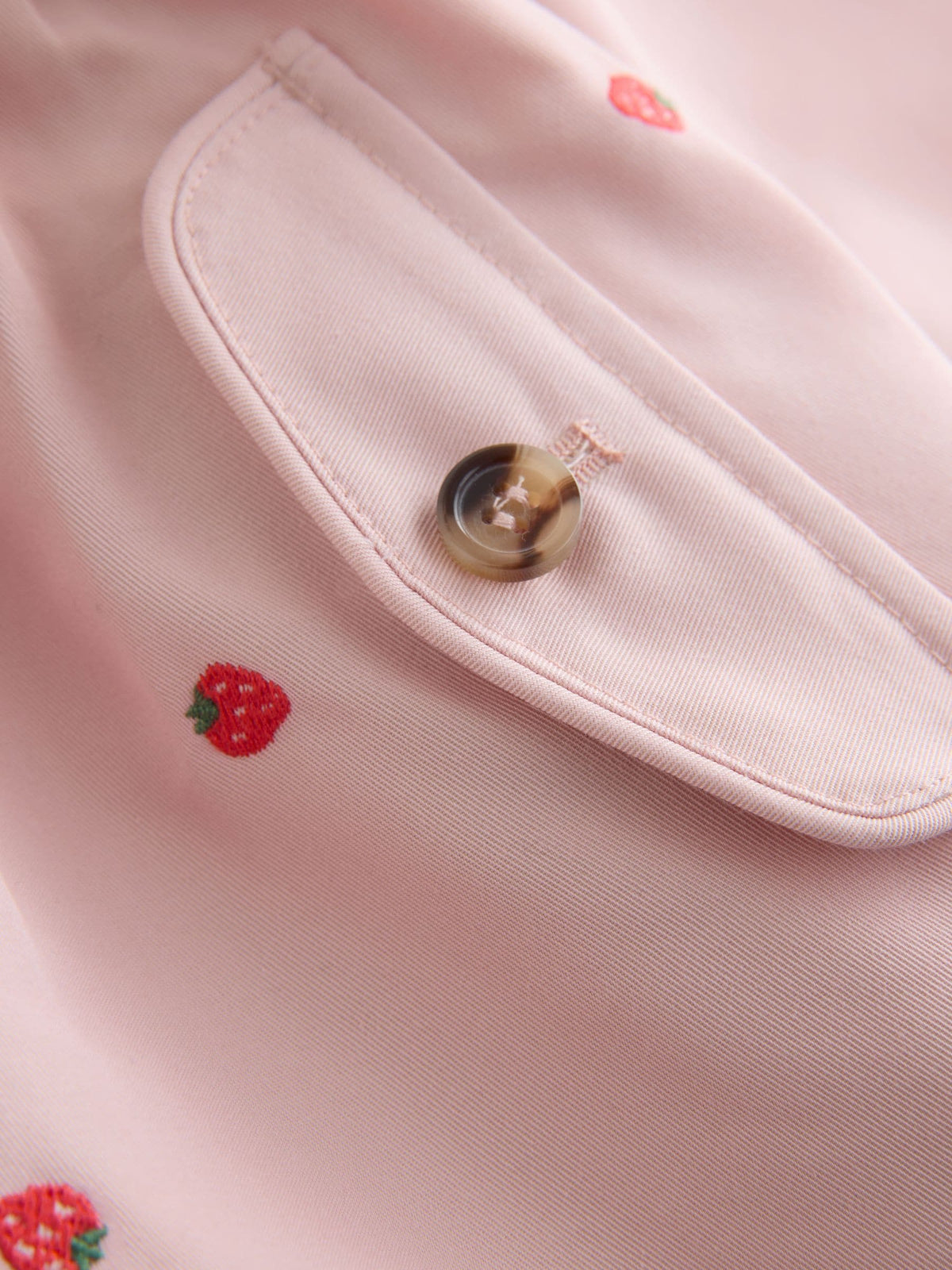 Pink Strawberry Embroidery Shower Resistant Skirted Coat (3mths-7yrs) - image 10