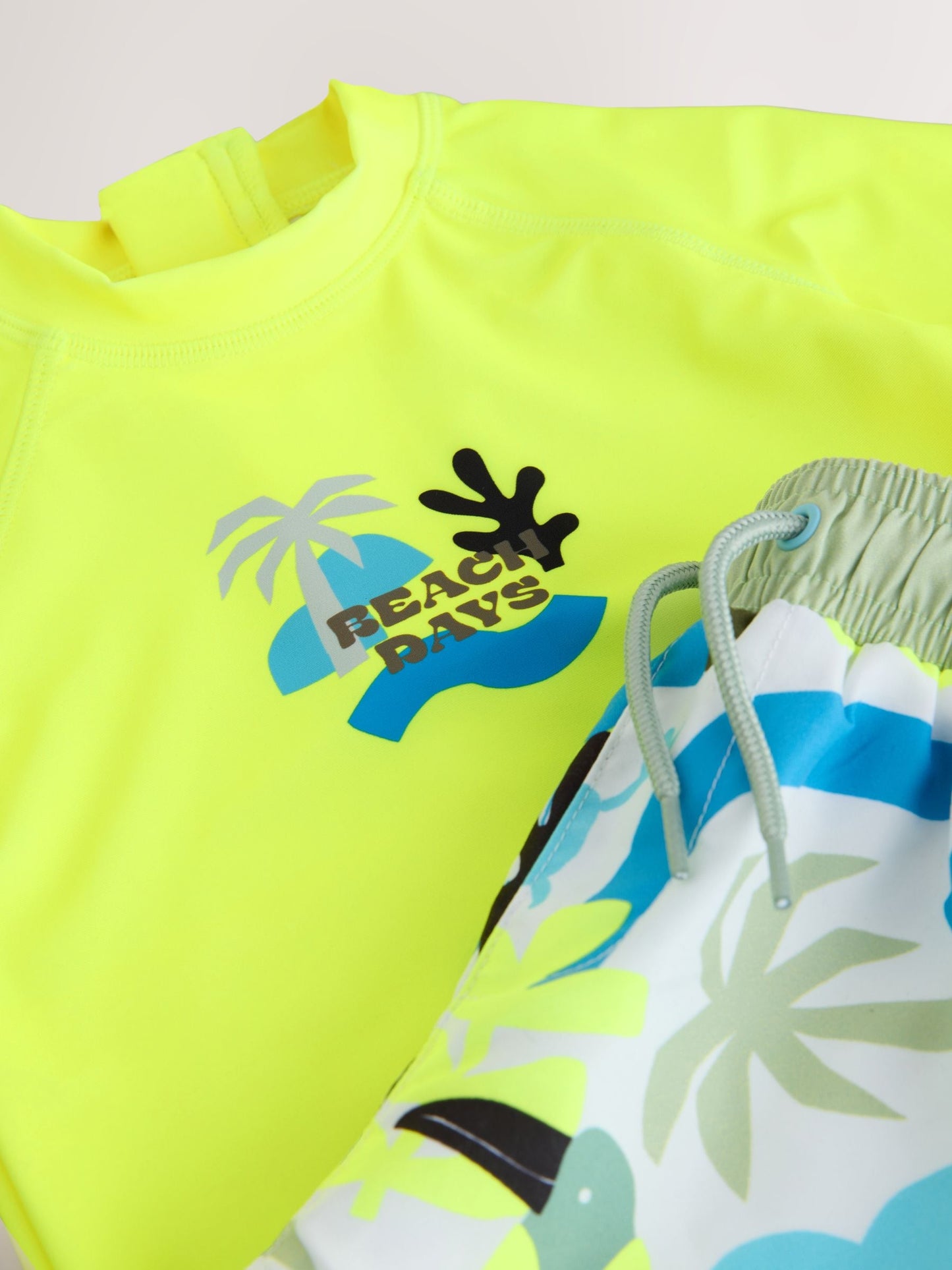 Yellow Short Sleeve Sunsafe Rash Vest and Swim Shorts Set (3mths-7yrs) image 6