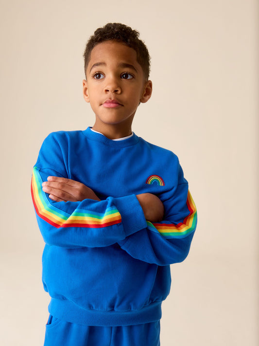 Little Bird by Jools Oliver Bright Blue Sweatshirt and Joggers Set image 2