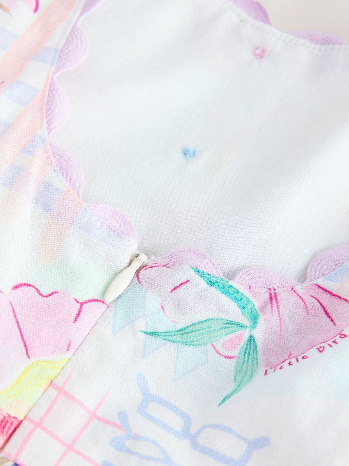 Dsiney Kidz - Little Bird by Jools Oliver Rainbow Mermaids Woven Ric Rac Trim Dress image 9
