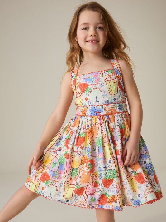 Dsiney Kidz - Little Bird by Jools Oliver Picnic Print Woven Criss Cross Skater Dress image 2