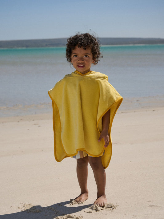 Yellow Lion Towelling Poncho (9mths-6yrs) image 2