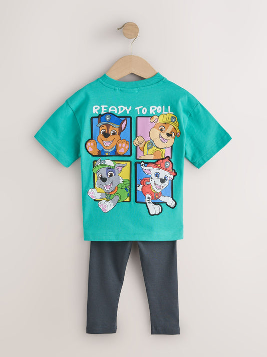 Teal Blue Paw Patrol T-Shirt and Leggings Set (3mths-8yrs) image 3