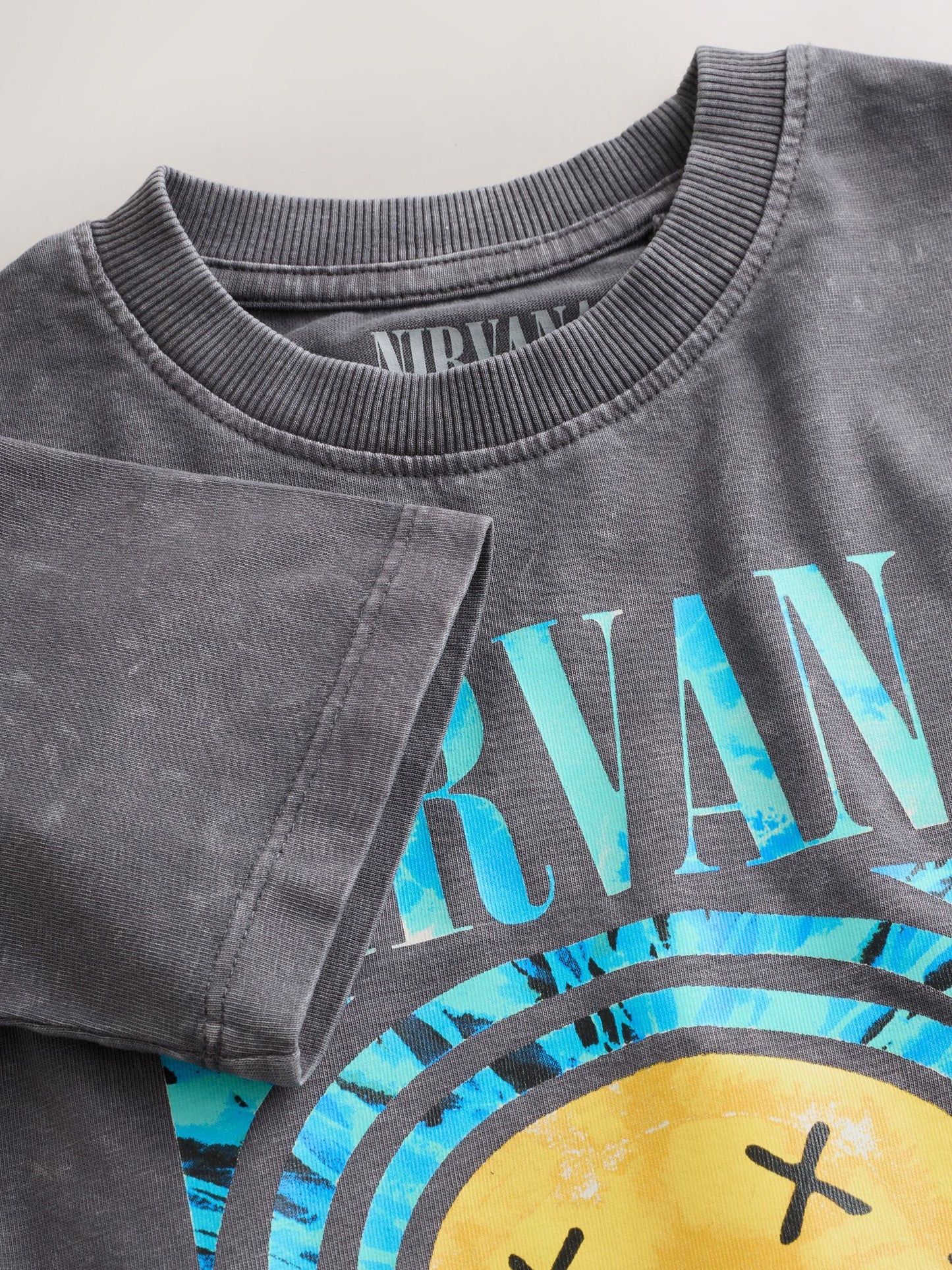 Dsiney Kidz - Nirvana Grey Short Sleeve Band Graphic T-Shirt (3mths-8yrs) image 7
