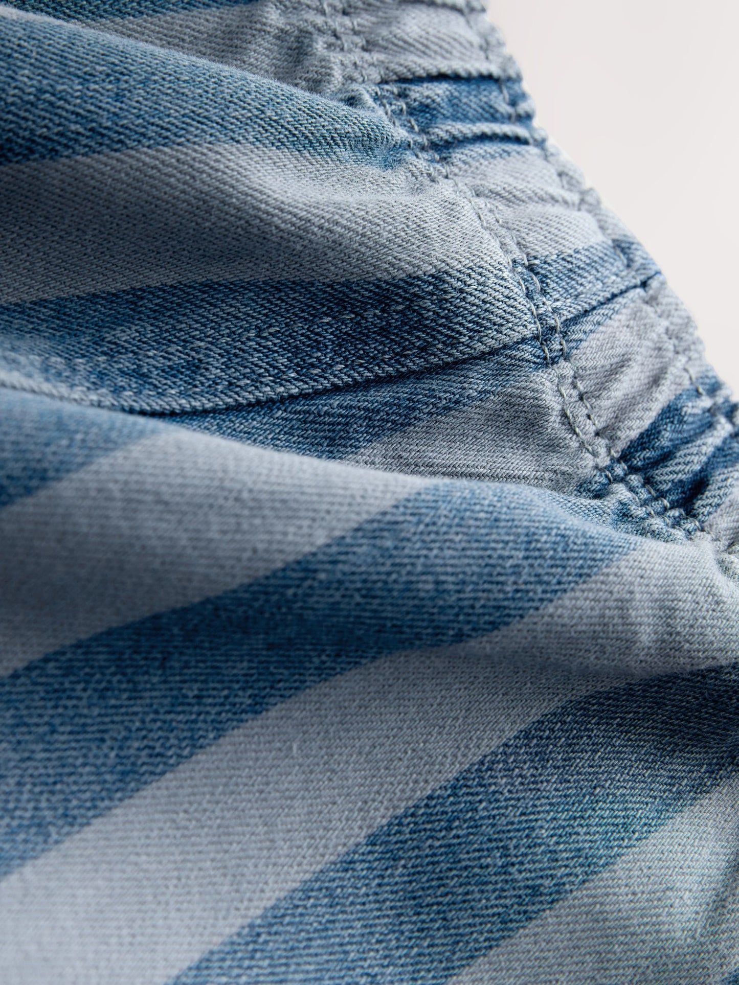 Dark Blue Stripe Pull On Wide Trousers (3mths-7yrs) image 7