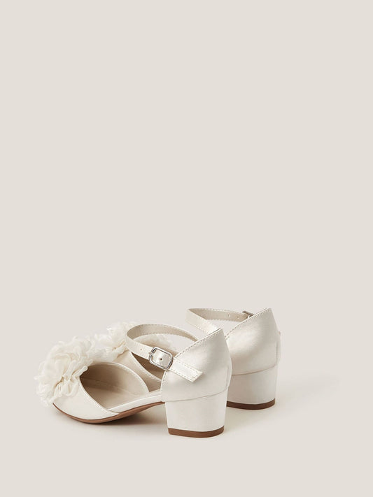 Monsoon Natural Corsage Satin Two Part Heels image 2