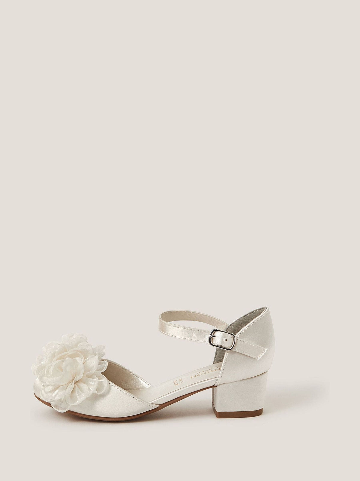 Monsoon Natural Corsage Satin Two Part Heels image 3