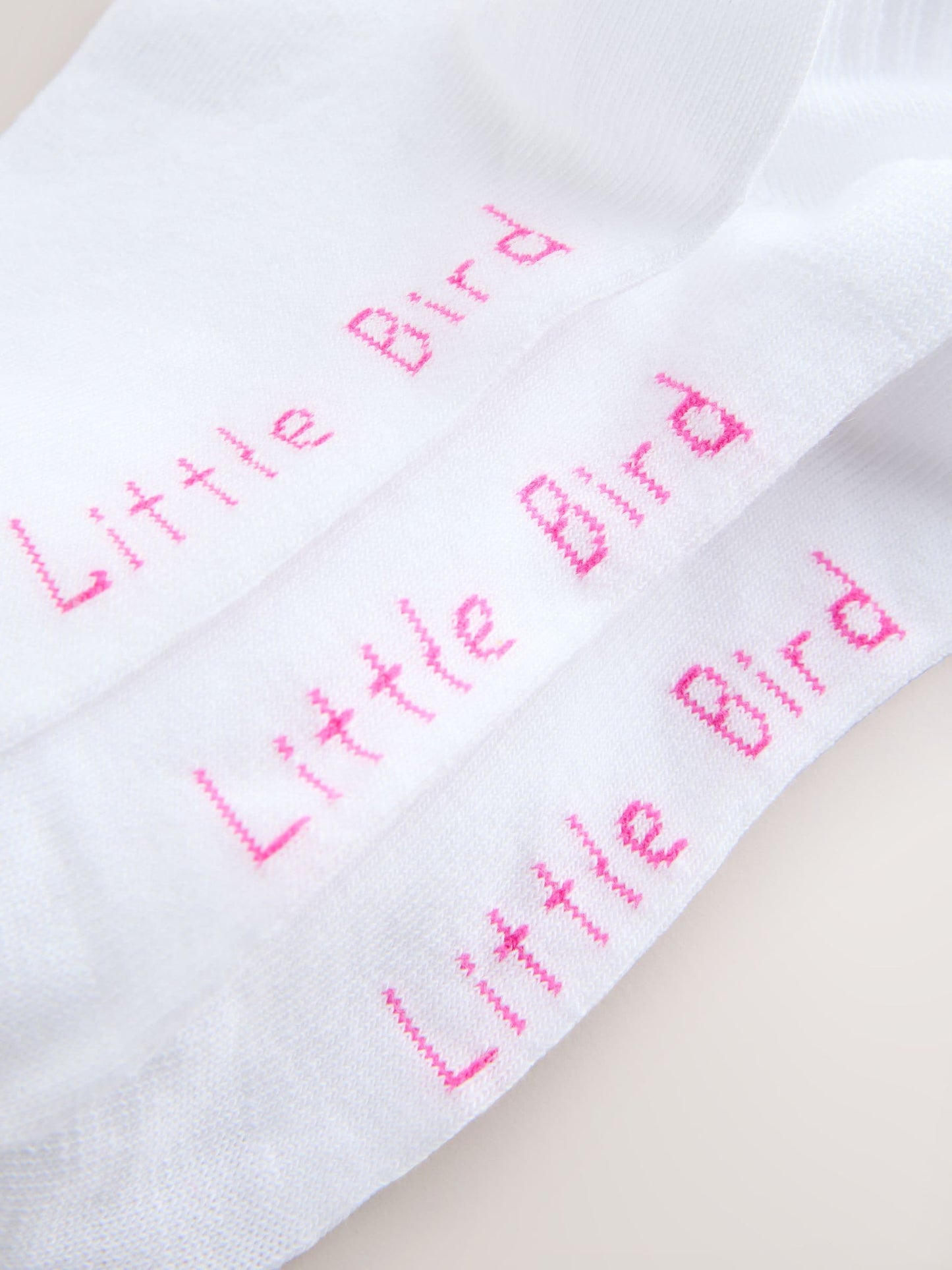 Little Bird by Jools Oliver White Pastel Rainbow Stripe Ankle Socks 3 Pack image 4
