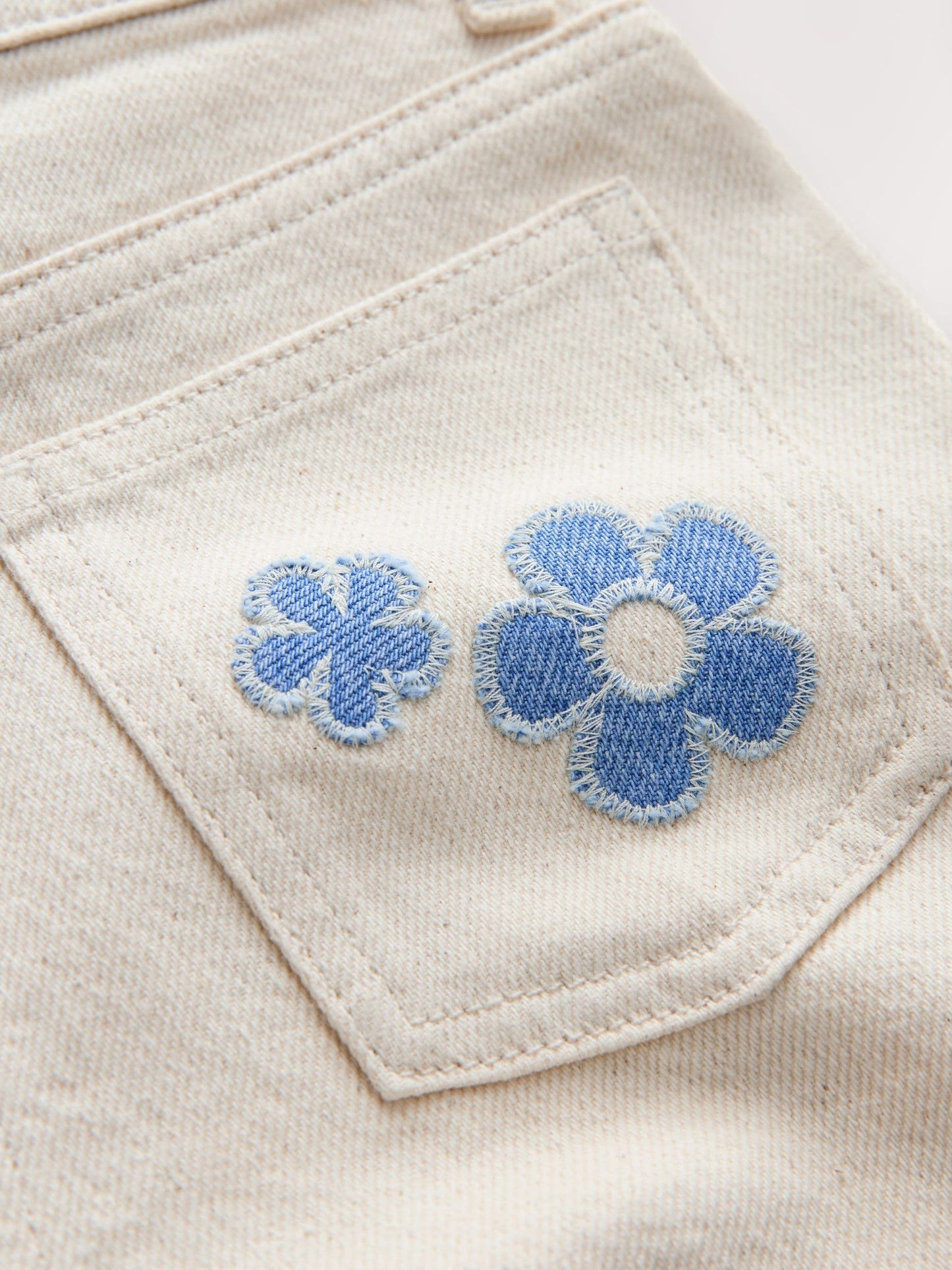 Dsiney Kidz - Ecru Floral Embroidered Jeans (3-16yrs) image 8