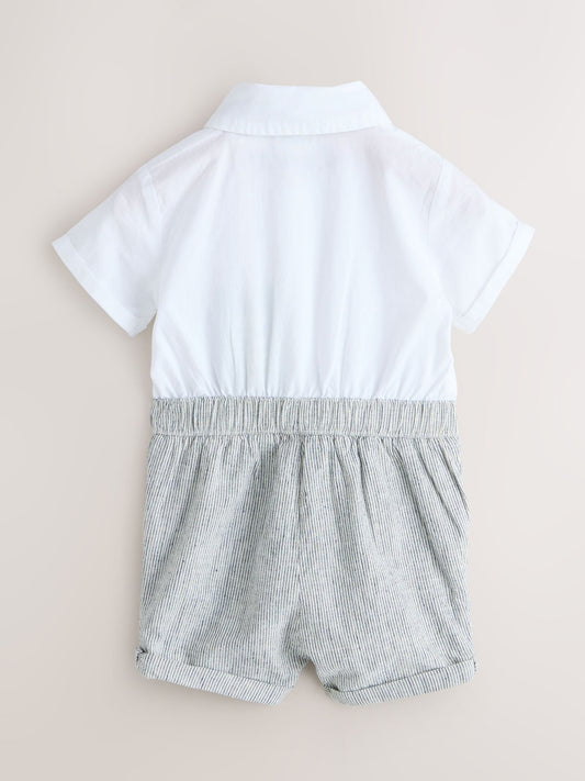 Baker by Ted Baker Blue/Navy Textured Smart Romper image 2