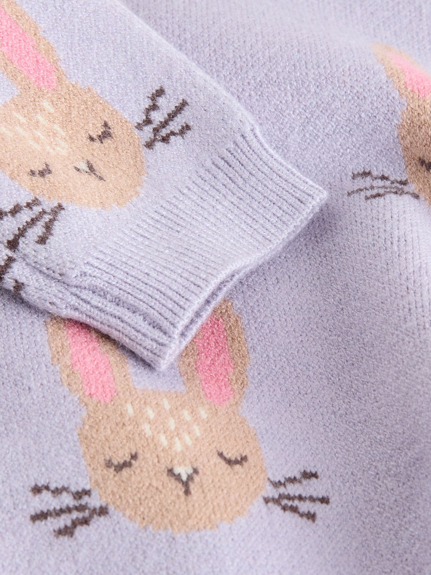 Purple Rabbit Baby Knitted Jumper and Leggings Set 2 Piece (0mths-2yrs) image 5