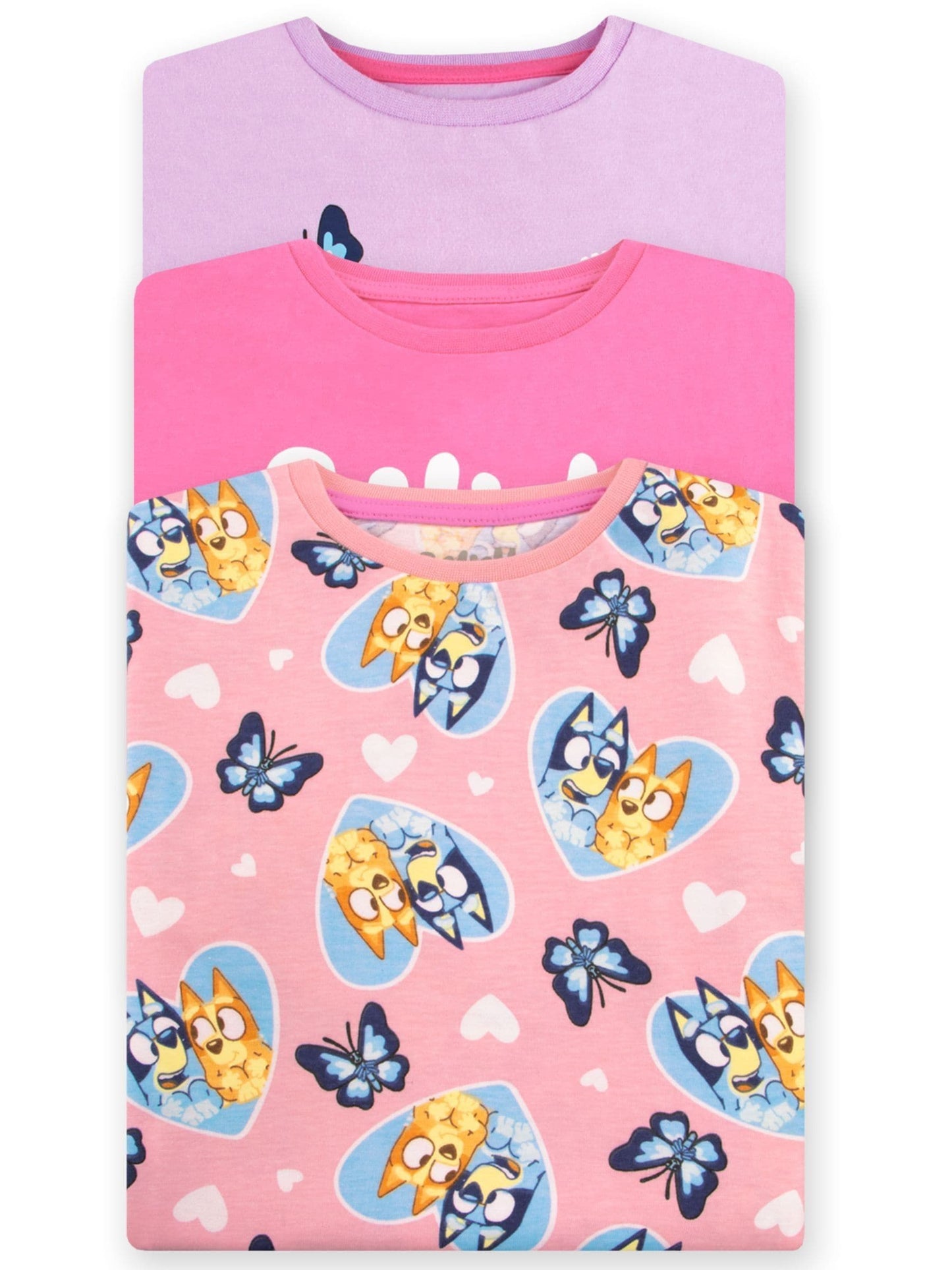 Dsiney Kidz - Character Pink Girls 100% Cotton T-Shirts 3 Pack image 6