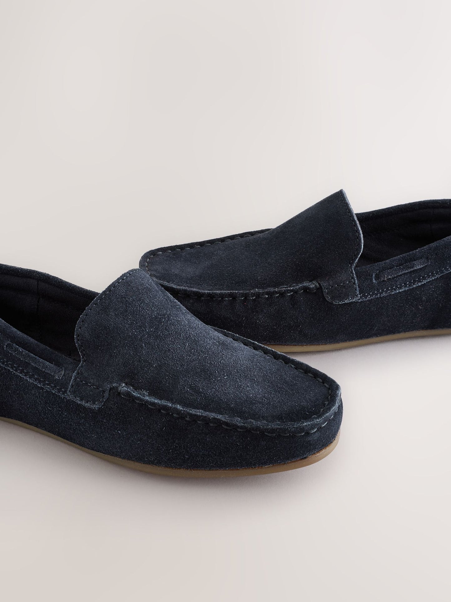 Suede Navy Wide Fit (G) Loafers image 5