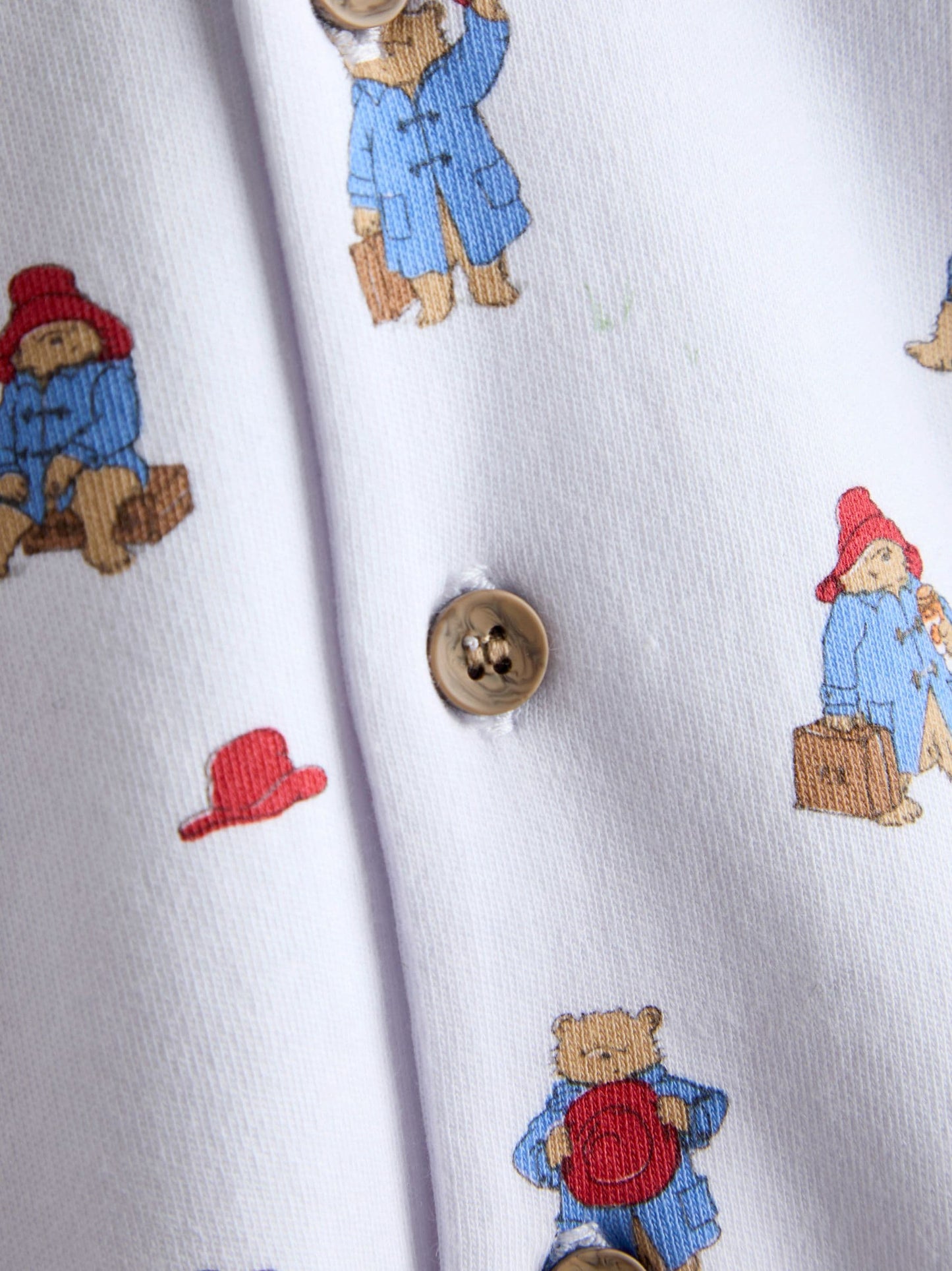 JoJo Maman Bébé White Paddington™ Print Jersey Romper Pyjama image 4
