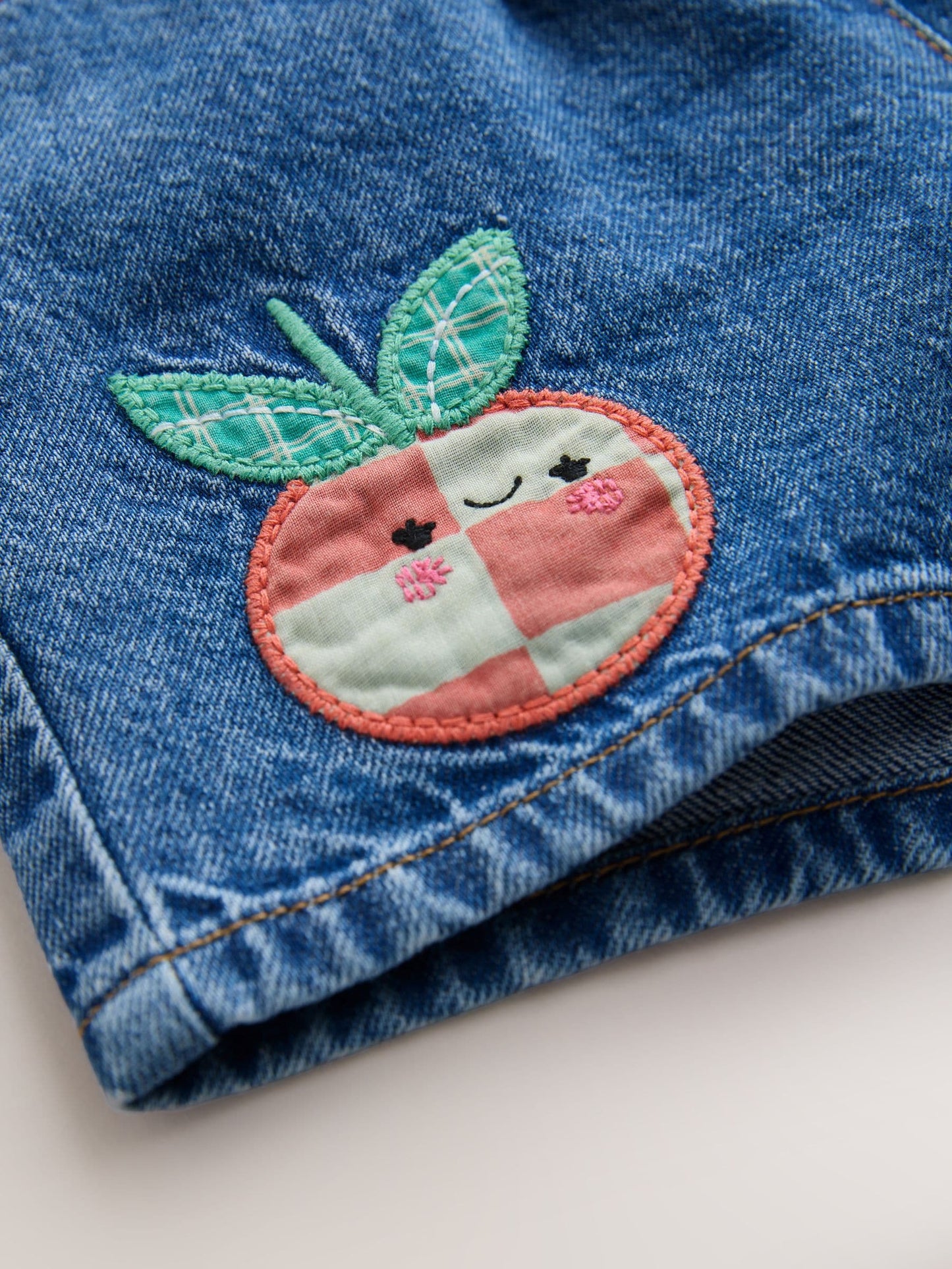 Dsiney Kidz - Mid Blue Denim Fruit Character Pull On Denim Shorts (3mths-10yrs) image 4