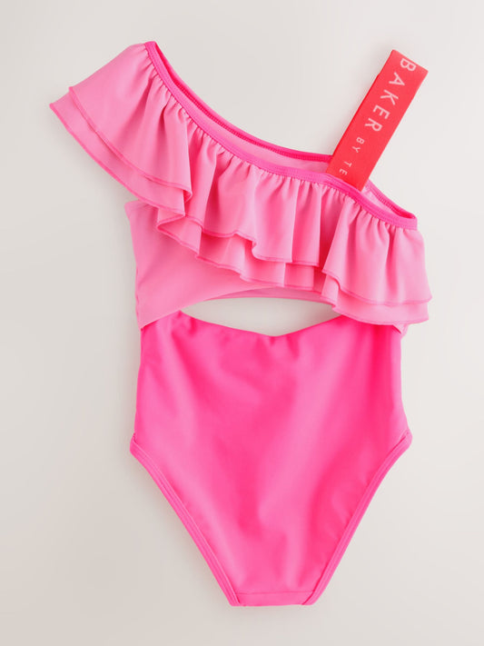 Baker by Ted Baker Pink Frill Swimsuit image 2