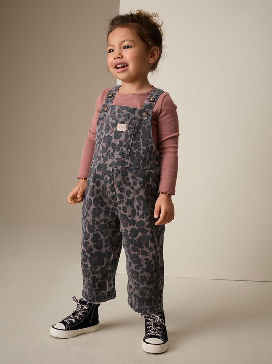 Dsiney Kidz - Animal Print Denim Dungarees (3mths-7yrs) image 2