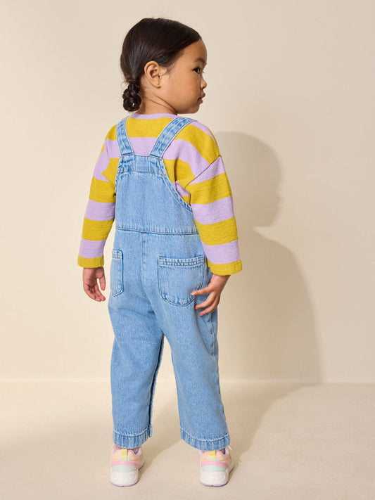 Dsiney Kidz - Mid Blue Denim Dungarees (3mths-7yrs) image 2