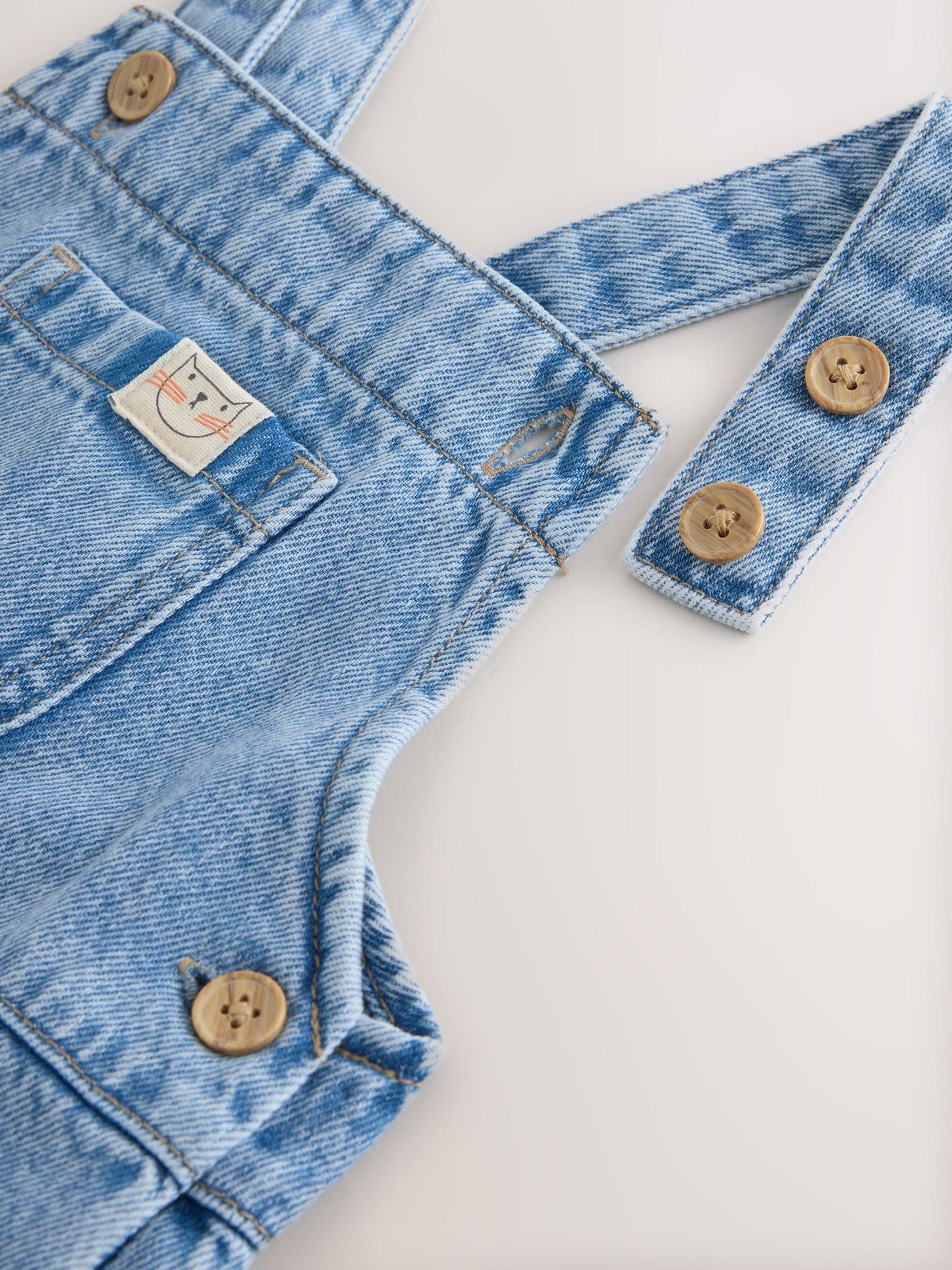 Mid Blue Denim Dungarees (3mths-7yrs) image 6