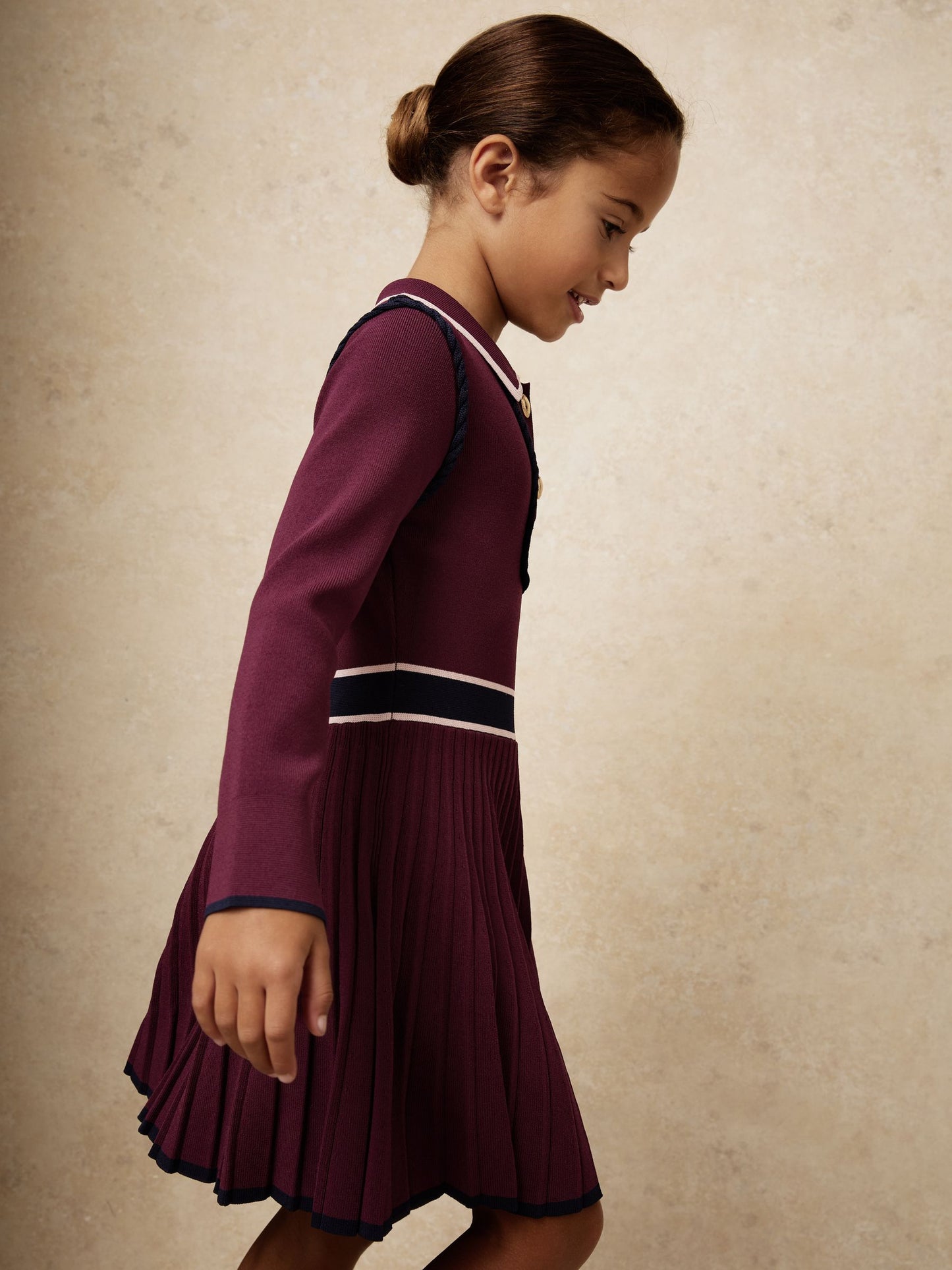 Reiss Berry Freya 9-13 yrs Piped Knitted Skater Dress image 4