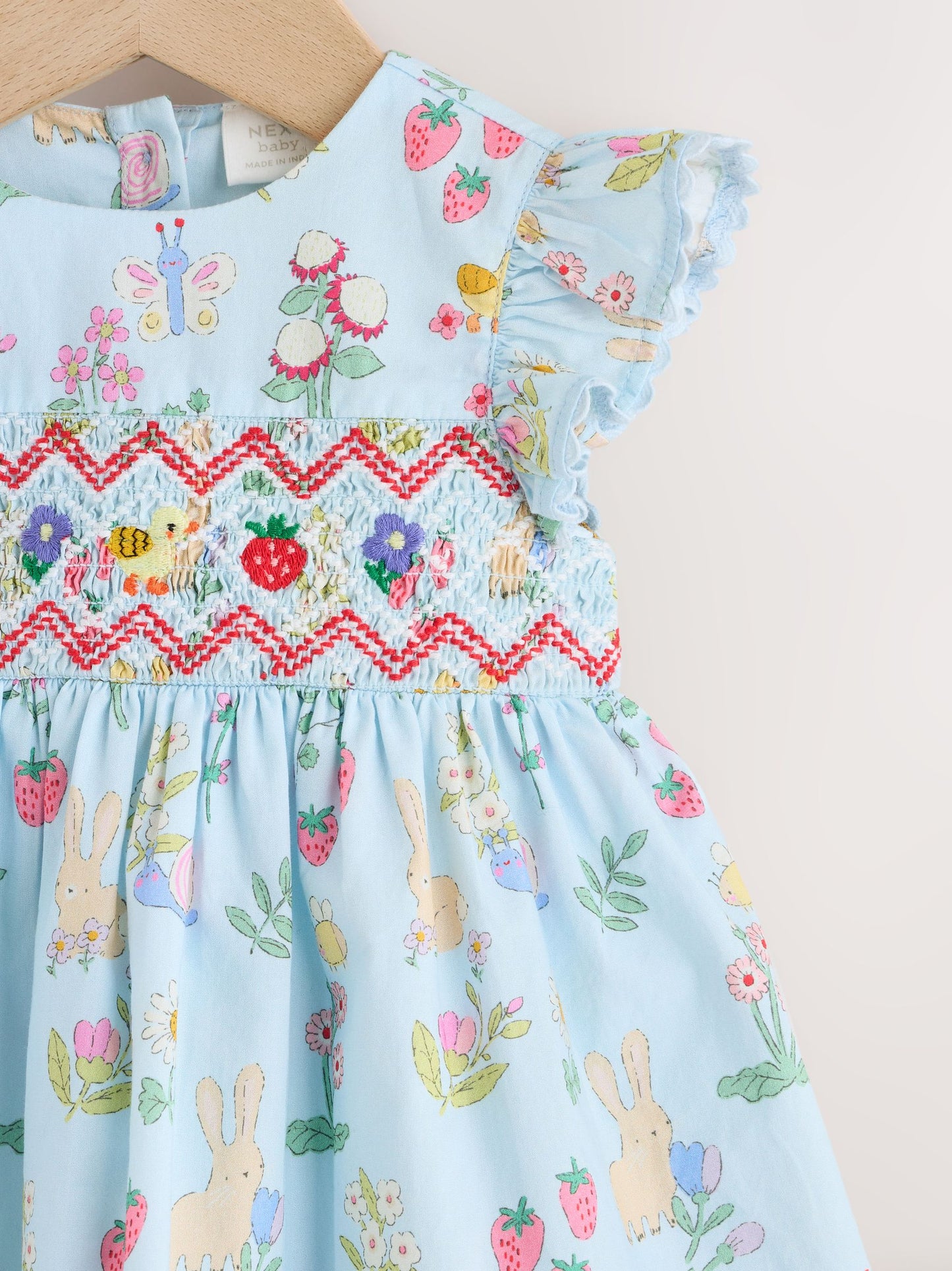 Blue Woven Baby Dress and Knickers Set 2 Piece (0mths-2yrs) image 8