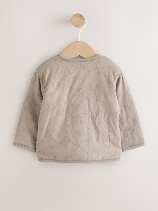 Dsiney Kidz - Neutral Broderie Button Through Baby Jacket (0mths-2yrs) image 2