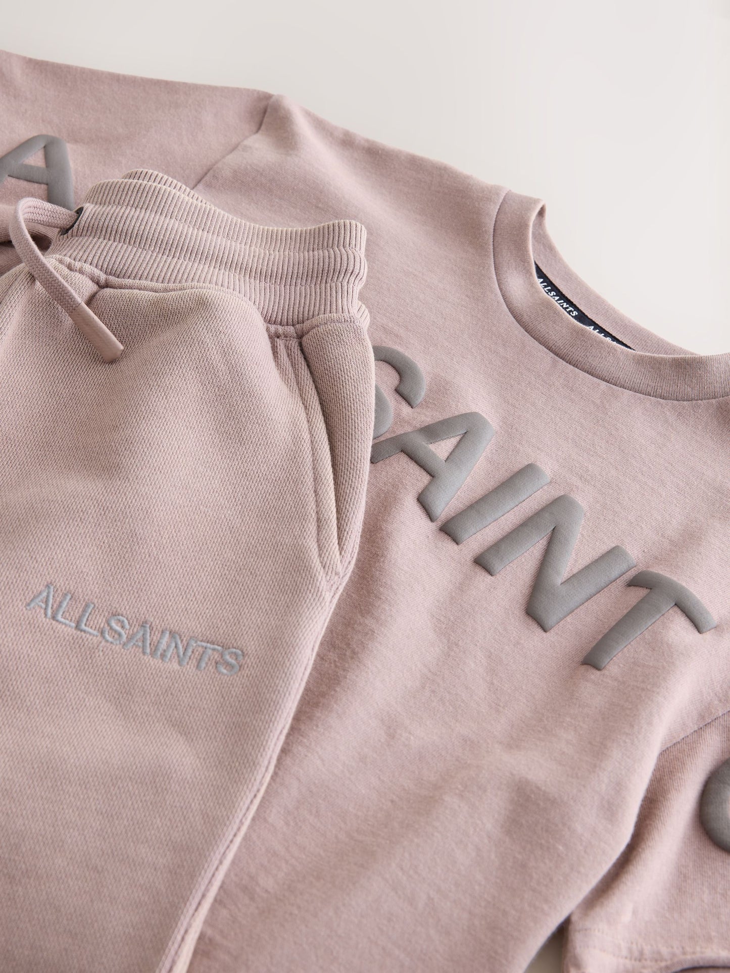 Dsiney Kidz - smALLSAINTS Washed Pink Biggy Oversized T-Shirt and Sweat Shorts Set image 11