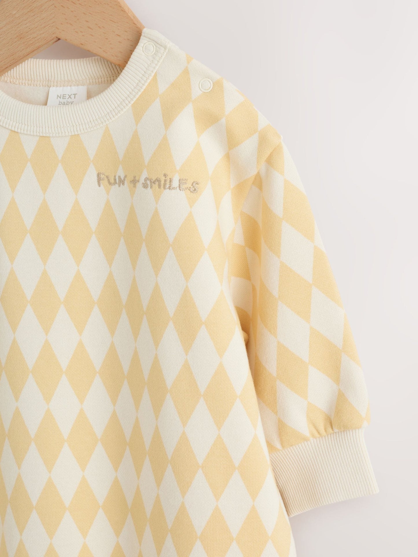 Yellow Harlequin Baby Sweat Romper (0mths-3yrs) image 8