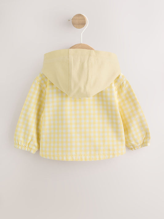 Yellow Gingham Lemon Embroidered Baby Hooded Jacket (0mths-2yrs) - image 2